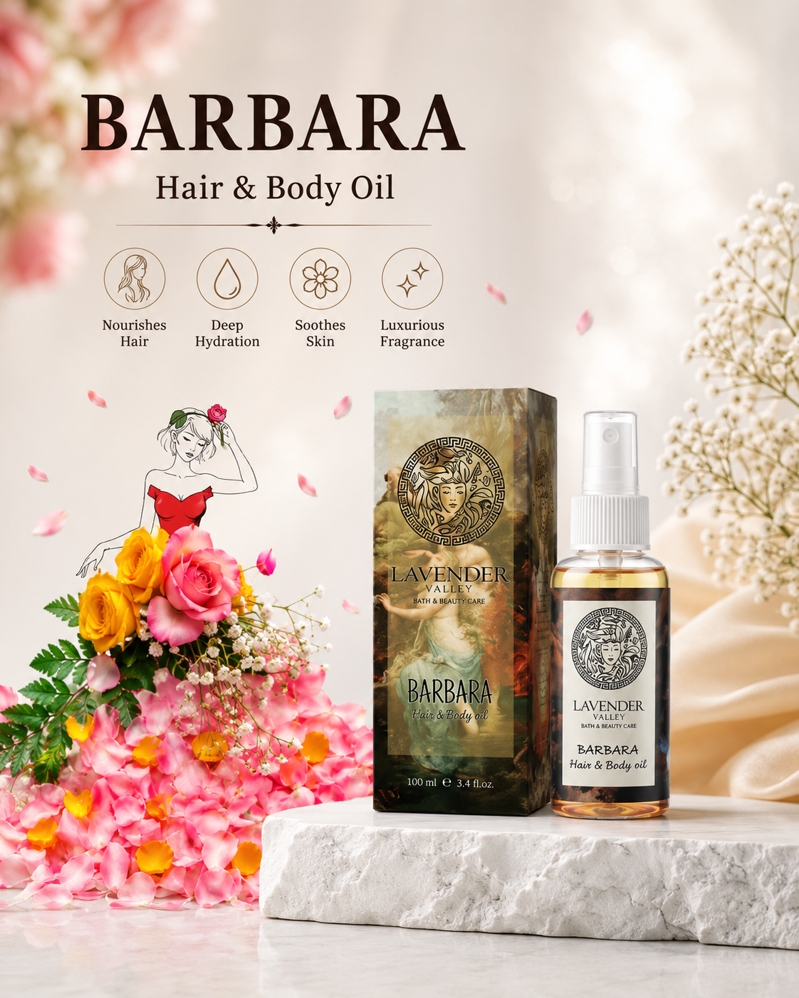 BARBARA –  زيت عطري للجسم والشعر
