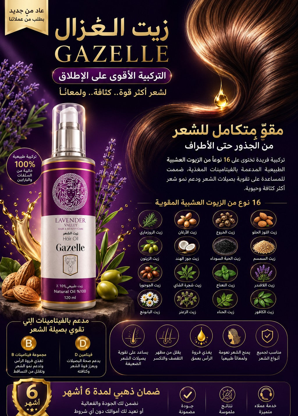 Gazelle Hair Oil

زيت العناية الكاملة للشعر